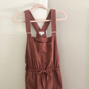 Lelis rose colored overalls